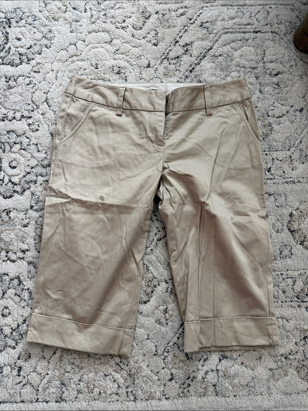 zinc Beige Khaki Bermuda Shorts